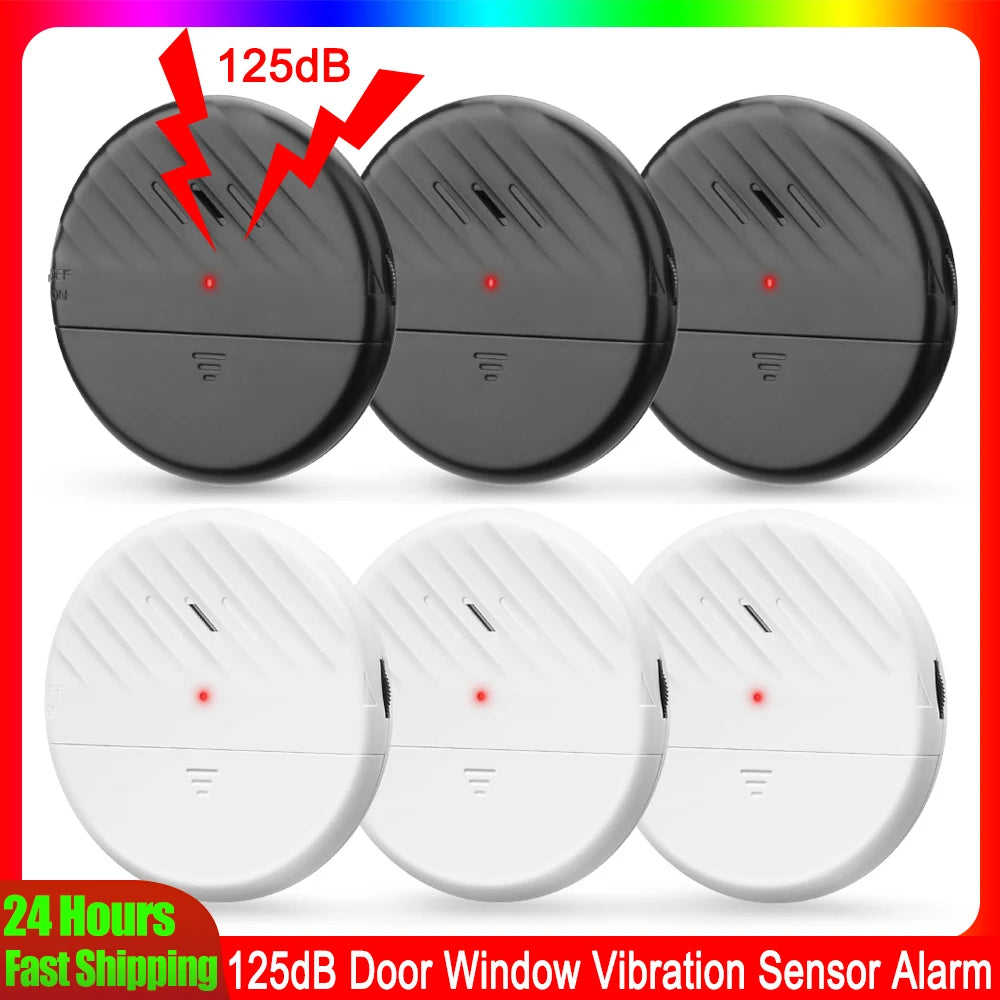 Elecpow Wireless Door Window Vibration Sensor Alarm 125dB Glass Break Anti-Theft Sensor Home Security Protection Alarm